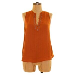 Chloe & Katie Nordstrom Juniors Tank Top Size S Grommet Accent Orange NEW  B78